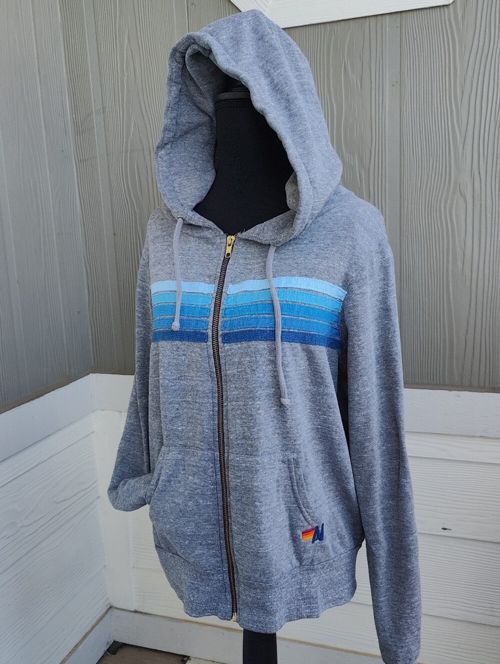 Aviator Nation Small five striped hoodie